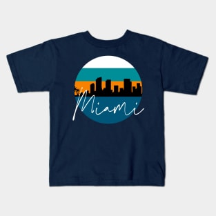 Miami Skyline Football Colors Kids T-Shirt